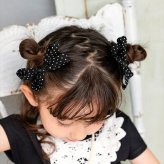 ヘアクリップ リボン かわいい 通販 Rora ドッティ 2個セット ヘアアクセサリー 髪飾り キッズ 子ども こども 女の子 ママ 姉妹 お揃い フォーマル カジュアル 卒園式 入学式 発表会 結婚式 可愛い おしゃれ 上品 キッズファッション
