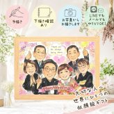 サンクスボード ギフト 似顔絵 手描き プレゼント 名入れ 贈り物 サンクスボード 結婚式 感謝 披露宴 婚礼 大人数 新郎 新婦 親族 両親 修正無料 下書き確認 名入れ かわいい 喜ばれる 親孝行 実績多数 思い出 感謝ボード 婚礼 披露宴 色紙 サプライズ 引っ越し 卒寿祝い 初任給 キレイ ブライダルギフト 感動 ウェディングギフト 結婚祝い 百寿祝い