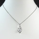 SILVER925 キュービックジルコニアストーン 雫型ネックレスペンダント 大粒一粒CZ【送料無料】【レディース,激安,特価,通販】