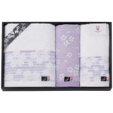 【ギフト対応無料】宇野千代 タオルセット ブルー (UCA-450BL[ブルー]) ※送料無料(北海道・沖縄は除く)