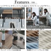 古材風アイアンこたつテーブル-ブルックハイタイプ 120x60cm リバーシブルコーデュロイ保温綿入こたつ布団 2点セット SAI 彩 長方形 ブルックリン 継ぎ脚付き 高さ調節 おしゃれ 掛布団 あったか ローテーブル 石英管ヒーター 天然木 冬用