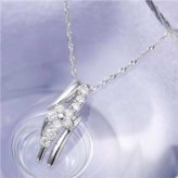 ネックレス レディース ダイヤモンド K18WG 18金 ホワイトゴールド ペンダント ジュエリー アクセサリー 宝石 天然石 誕生石 シンプル 上品 華奢 プレゼント ギフト 贈り物
