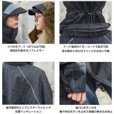 kiu レインコート レインポンチョ ビジブルバイシクルレインポンチョ K407 送料無料 自転車 反射 防水 撥水 耐水 ロング ポンチョ カッパ 合羽 雨合羽 雨具グリッドブラック