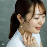 ピアス 金属アレルギー サージカルステンレス フープ 落ちない 引っかからない 外れにくい フック パール 真珠 大粒 しずく ラウンド