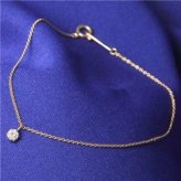 K18PG ダイヤモンド ブレスレット 18金 ピンクゴールド ダイヤ ヌードジュエリー レディース アクセサリー 華奢 シンプル プレゼント ギフト 記念日 誕生日