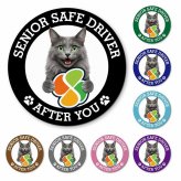 カーサイン 高齢者マーク SENIOR SAFE DRIVER ネベロング マグネット 強力 直径13cm 肉球 日本製 車 ステッカー