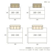 夏ラグ 夏用カーペット ラグ 正方形 い草 自然素材 シンプル ボーダー 裏面すべり止め付き 滑りにくい 抗菌防臭 約4.5畳 約240×240cm