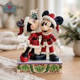 ミッキー&ミニー ヤドリギ 17.1cm クリスマス | ディズニー トラディションズ ジムショア グッズ フィギュア 人形 置物 彫刻 Jim Shore 正規輸入品