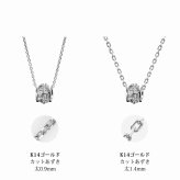 ゴールド ネックレス ハワイアンジュエリー ネックレス ホワイトゴールド バレル 樽 プルメリア 透かし模様 14K K14ホワイトゴールド 14k k14カットあずきチェーン太1.4mm ギフトラッピング可能 彼女 妻 女性 レディース プレゼント ハロウィン 【品番：CG-GP105W-CH1020】