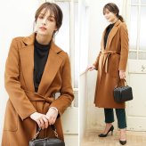 Filomo カシミヤ 100% コート レディース ガウン ロング 115cm 秋冬 内モンゴル産 カシミヤ100% ダブルフェイス 手縫い キャメル/グレー/ブラック M/L/LL フォーマル 冠婚葬祭 ゆったり 大きいサイズ ギフト プレゼント 6F (02000163r)