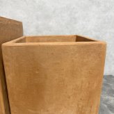 テラコッタ植木鉢 2個セット おしゃれ 四角 角型 スクエア キューブ 約8号 7号 屋外 陶器 素焼き テラコッタ色 KONTON コントン イーシリーズ ES-BX1X2SE 底穴あり 庭 ガーデニング ベランダ 玄関 観葉植物 多肉植物 花 寄せ植え プランター かわいい 北欧 和風 和モダン