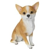 置物 woobia ウービア 犬 スムースコートチワワ お座りチワワ 茶白 高さ18.5cm スムース 小型犬 リアル 本物そっくり イギリス生まれ 職人手彩色 縁起物 戌年 玄関 インテリア 新築祝い 引っ越し祝い 開店祝い 出産祝い 誕生日 お祝い ギフト プレゼント 犬好き チワワ好き
