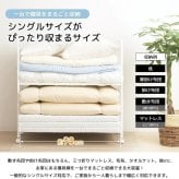 布団収納ラック 布団ラック 2段 奥行浅型 IW-216 布団収納ラック 布団収納 押入れ クローゼット 毛布 マットレス 収納 大容量 キャスター付き 省スペース 通気性 カビ対策 白 ホワイト 押入れ収納 寝具収納 寝具の収納 クローゼットの整理に