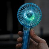 Life on Products クリアファン LEDライト付 アソートセット 4個入り HOE-M181風量調節:3段階 リズムモード有 残暑 便利グッズ 旅行先 暑さ対策 実用的 プレゼント