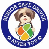 カーサイン 高齢者マーク SENIOR SAFE DRIVER シーズー ステッカー シール 直径13cm 肉球 日本製 車