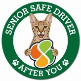 カーサイン 高齢者マーク SENIOR SAFE DRIVER サバンナ マグネット 強力 直径13cm 肉球 日本製 車 ステッカー