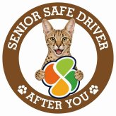 カーサイン 高齢者マーク SENIOR SAFE DRIVER サバンナ ステッカー シール 直径13cm 肉球 日本製 車
