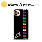 iPhone11ProMax iPhone11pro max スマホケース ソフトケース カエル かえる 帯 A 黒 +アルファベット メンズ レディース nk-i11pm-tp674i