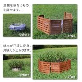 ガーデン エクステリア 折りたたみフェンス 木製 フェンス 幅120cm ウッドフェンス 置くだけ 天然木 花壇フェンス 柵 ガーデニング おしゃれ 自立式 間仕切り 目隠し ペットガード ベランダ 庭 玄関 仕切り コンパクト収納 横ボーダー 屋外