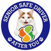 カーサイン 高齢者マーク SENIOR SAFE DRIVER ターキッシュバン ステッカー シール 直径13cm 肉球 日本製 車