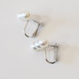 ［pearl596］ 6mm - 6.5mm ホワイトピンク 3連 イヤリング あこや真珠 本真珠 熊本 天草 真珠