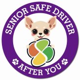 カーサイン 高齢者マーク SENIOR SAFE DRIVER チワックス マグネット 強力 直径13cm 肉球 日本製 車 ステッカー
