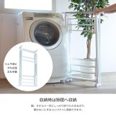 ワンタッチ収納洗濯物干しラック ONLR-0040 折りたたみ 洗濯物干し ホワイト ブラック ランドリー 室内 ベランダ ステンレス スチール 清潔 部屋干し 一人暮らし ファミリー 新生活