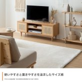 テレビ台 テレビボード テレビラック ローボード TVボード TV台 収納棚 リビング 収納 ラタン調 ラタン風 ナチュラル コード穴 脚付き スチール脚 木目調 おしゃれ 一人暮らし 韓国インテリア