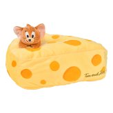 トムとジェリー チーズ型 ティッシュカバー ティッシュケース ティッシュボックスカバー ジェリー ぬいぐるみ ふわふわ キャラクター インテリア 雑貨 ボックスティッシュ ケース かわいい おしゃれ リビング 寝室 子供部屋 誕生日 プレゼント ギフト トムジェリ グッズ