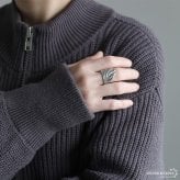 ステンレス ぷっくり シェルリング 個性的 ワイドリング ゴールド 18K GP シルバー フリーサイズ レディース 女性 指輪 金属アレルギー対応
