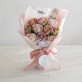 コーデュロイミッフィー ソープフラワー バルーンブーケ|誕生日 発表会 卒園祝い 入園祝い 卒業祝い 入学祝い 男の子 女の子 子ども ミッフィー うさぎ ぬいぐるみ マスコット 花束 メッセージ入り  プレゼント ギフト 贈り物 お祝い