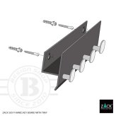 キーボードトレイ マットブラック｜ZACK 50577 KANES キーラック トレイ キーケース 鍵 キャビネット 鍵収納 保管 セキュア 壁付け DIY ステンレス おしゃれ 雑貨 かっこいい 上質 高級 ホテルライク 男前インテリア インダストリアル ドイツ デザイナーズ
