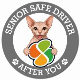 カーサイン 高齢者マーク SENIOR SAFE DRIVER スフィンクス マグネット 強力 直径13cm 肉球 日本製 車 ステッカー