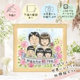 ギフト 似顔絵 結婚記念日 プレゼント 贈り物 名入れ 手描き 結婚記念日 周年記念 金婚式 結婚10周年 結婚30周年 記念日 お祝い 大人数 家族 お父さん 両親 お母さん 夫婦 名入れ 修正無料 下書き確認 喜ばれる 宝物 実績多数 親孝行 思い出 感謝 結婚記念日 記念 引っ越し バレンタインデー 白寿祝い メモリアルギフト 同窓会 古希祝い 披露宴