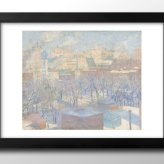 日本製 アレン タッカー マディソンスクエア 雪 A3 サイズ ポスター アート おしゃれ 絵画 インテリア 北欧 イラスト マット紙 艶消し アートパネル 額 フレーム デザイン 壁掛け ギフト 新築祝い ディスプレイ  速達 送料無料