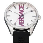 ヴェルサーチェ 腕時計 メンズ ホワイト シルバー ブラック 42mm VERSACE V-VERTICAL シリコンベルト スイス製 メンズ腕時計 軽量 ブランド おしゃれ プレゼント ギフト 卒業 入学 お祝い