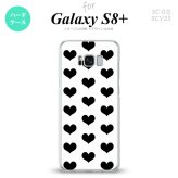 【SC03J】【スマホケース/スマホカバー】【ギャラクシーS8+】SC03J スマホケース Galaxy S8+ SC-03J カバー ギャラクシーS8+ ハート 白×黒 nk-sc03j-115【メール便送料無料】
