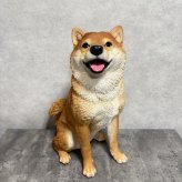 置物 お座りにっこり柴犬 大 グッズ 高さ52.5cm woobia ウービア 大きい 大型 おしゃれ ガーデン インテリア オブジェ 可愛い プレゼント 北欧 玄関 雑貨 動物 モダン 庭 ギフト 屋外 家 リアル 玄関先 ガーデンオーナメント ガーデニング 犬 いぬ 柴