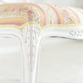 アンティークロココ調イタリアン・ストライプダイニングチェアーWH ロココ調 ホワイト アンティーク ヨーロピアン 猫脚 輸入家具 椅子 おしゃれ ダイニングチェア 木製 新生活