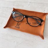 自由の女神を刻印した本革レザートレイ｜ニューヨーク｜15×10cm