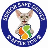 カーサイン 高齢者マーク SENIOR SAFE DRIVER デボンレックス ステッカー シール 直径13cm 肉球 日本製 車