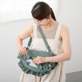 レディース ショルダー 通販 レディースバッグ ショルダーバッグ ショルダーバック 大人 女子 バッグ フリル 肩掛け お出かけバッグ 半月形 ポケット多め 軽量 軽い きれいめ フリルバッグ 通勤 ポリエステル カジュアル 旅行 お出かけ お出掛け
