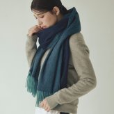 Filomo ストール 大判 レディース カシミヤ アルパカ バイカラー 抗菌 【名入れ刺繍可能】 無地 やわらか 厚い 暖かい 大きいサイズ 秋 冬 マフラー 内モンゴル産 ラッピング ギフト プレゼント 7F (02000256r)