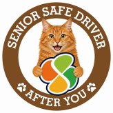 カーサイン 高齢者マーク SENIOR SAFE DRIVER アメリカンボブテイル ステッカー シール 直径13cm 肉球 日本製 車