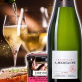 お歳暮 おつまみ シャンパン グルメセット【無料 リボンラッピング メッセージカード】フランス シャンパーニュ 泡 辛口 375ml ハーフボトル フォアグラ入り 鴨肉のリエット 瓶 高級 食品 食べ物 スイーツ以外 プレゼント 誕生日 内祝い 友人 女性 男性 送料無料