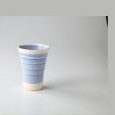 クリームブルーフリーカップ 陶器 美濃焼 やきものの里から、暮らしを贈ります。　ギフト 食器 セット テーブルウェア