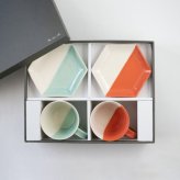 マグカップ・取皿セット / true colors line / ギフトボックス＆熨斗付き / 瀬戸焼【送料無料（北海道・沖縄を除く）】