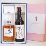 実りの秋の贈り物 感謝贈り物ボックス 洋酒焼酎2本セット（ウイスキー響700ml 長期熟成麦焼酎夢のひととき 30度 720ml）