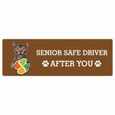 カーサイン 高齢者マーク SENIOR SAFE DRIVER ライコイ ステッカー シール 長方形 15x5cm 肉球 日本製 車