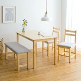 ダイニングセット ダイニング ダイニングテーブルセット 4点セット 4人掛け 4人用 ダイニングキッチン おしゃれ オシャレ ダイニングテーブル ダイニングチェア 食卓 リビング 天然木 在宅 リモートワーク 新生活